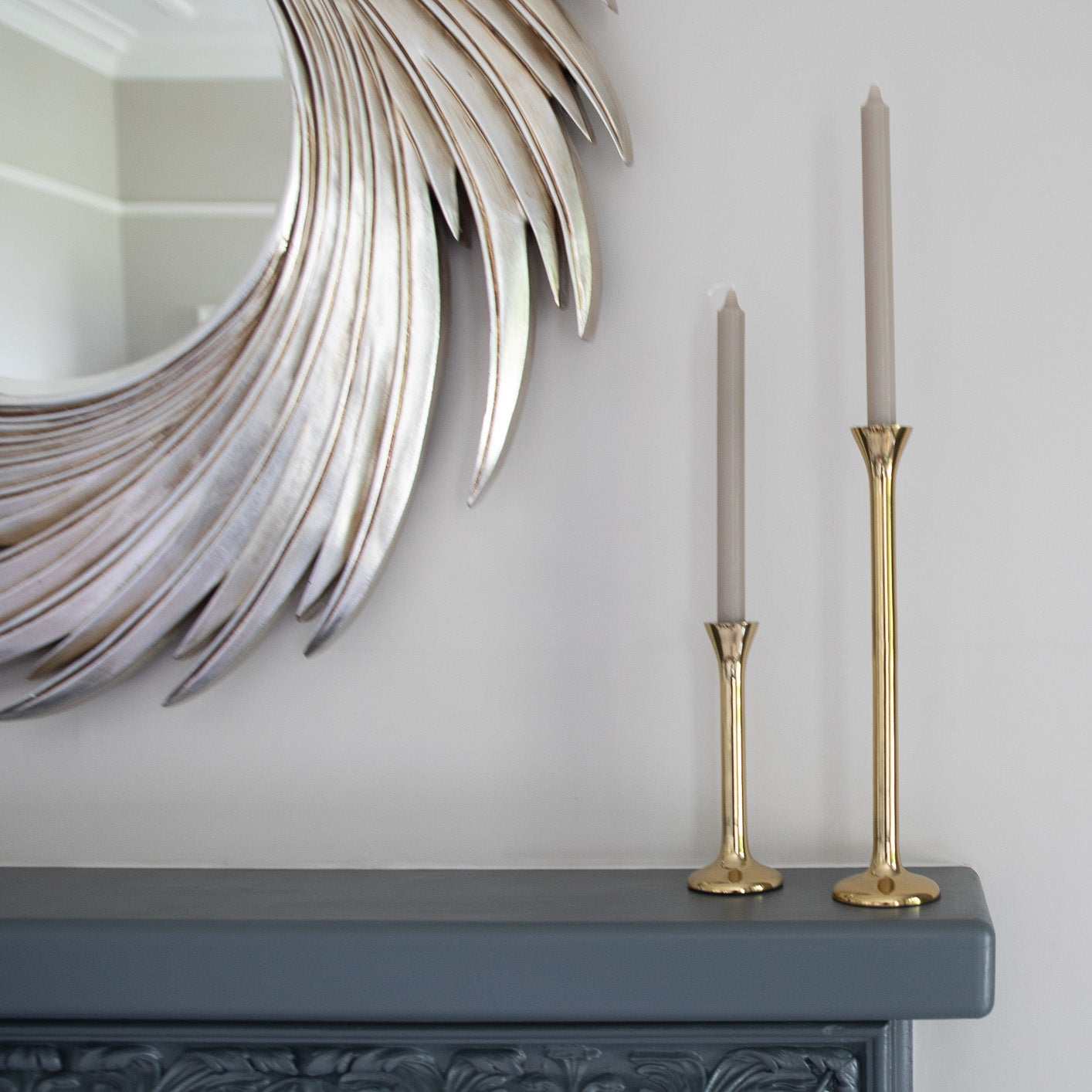2 Brass Candle Stick Holders