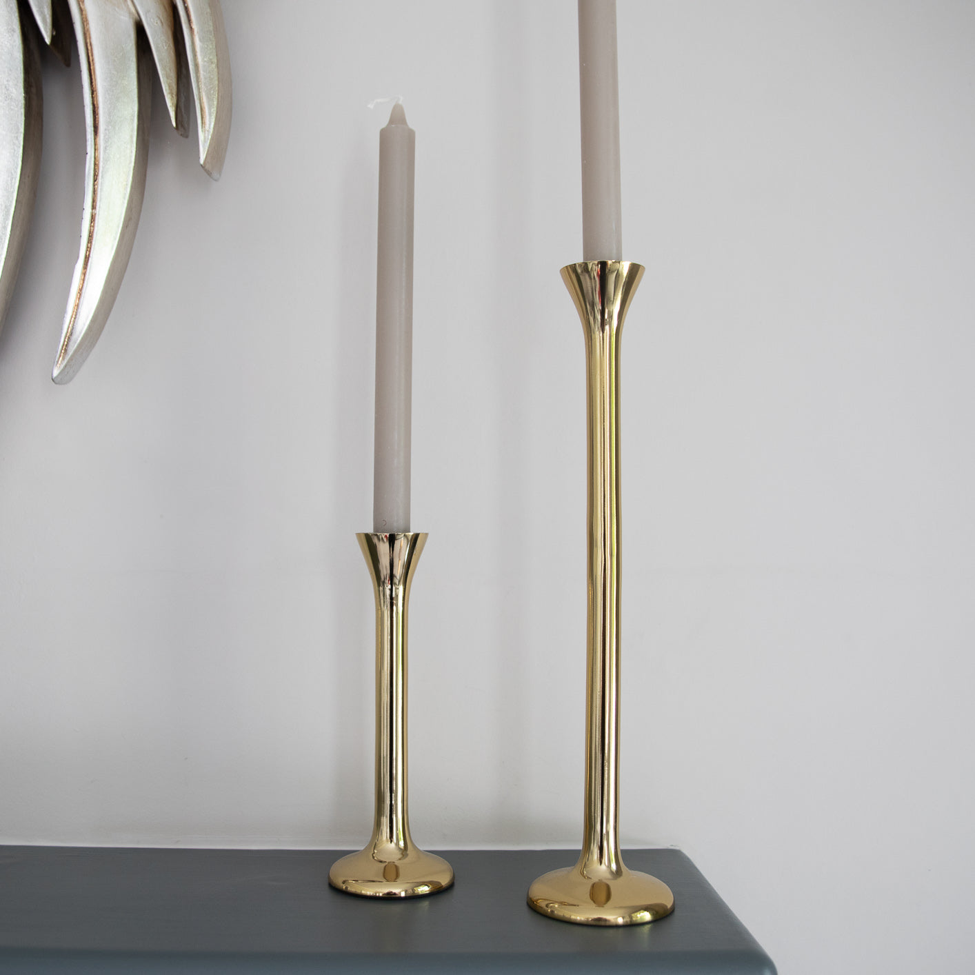 2 Brass Candle Stick Holders