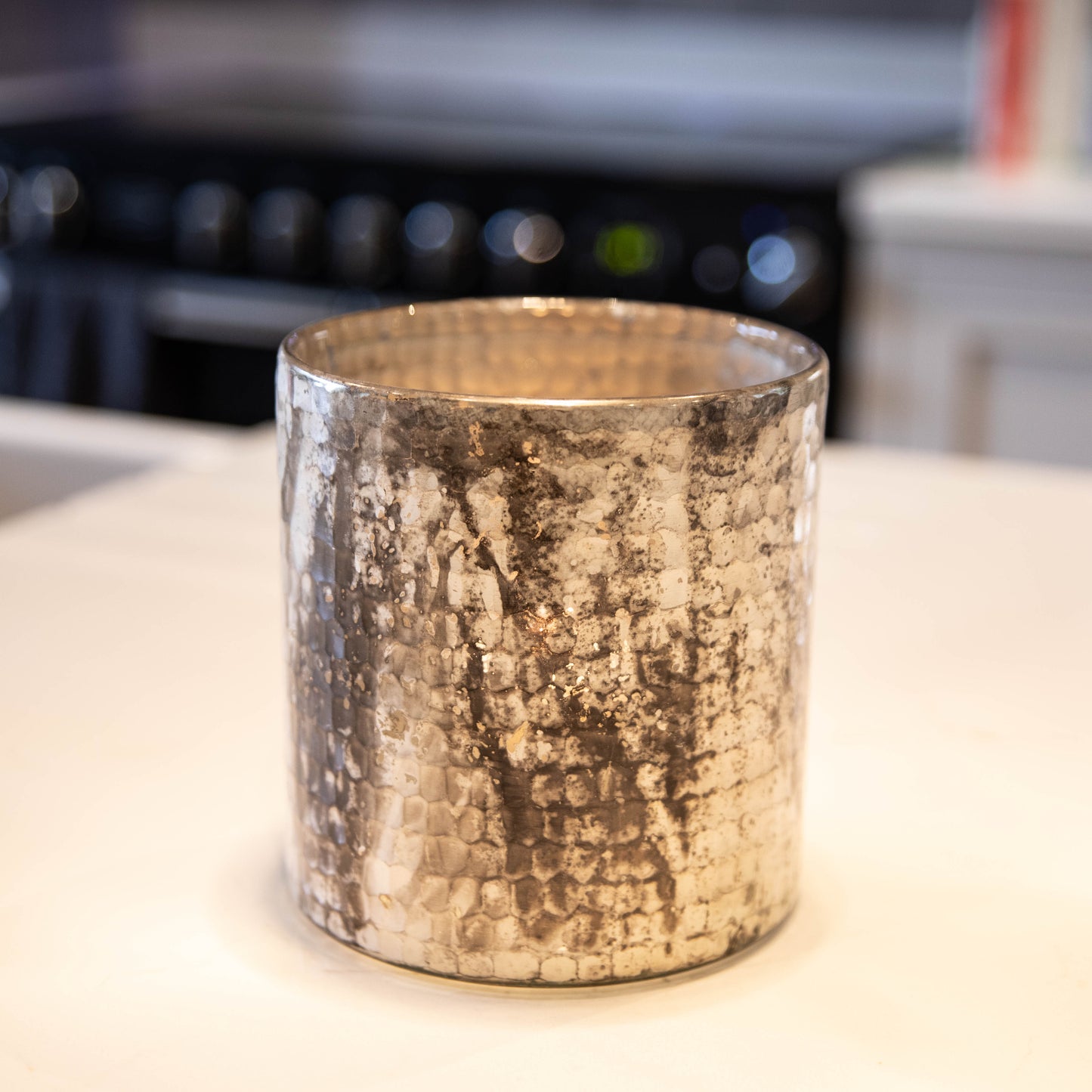 Silver Hurricane Candle Holder 16cm