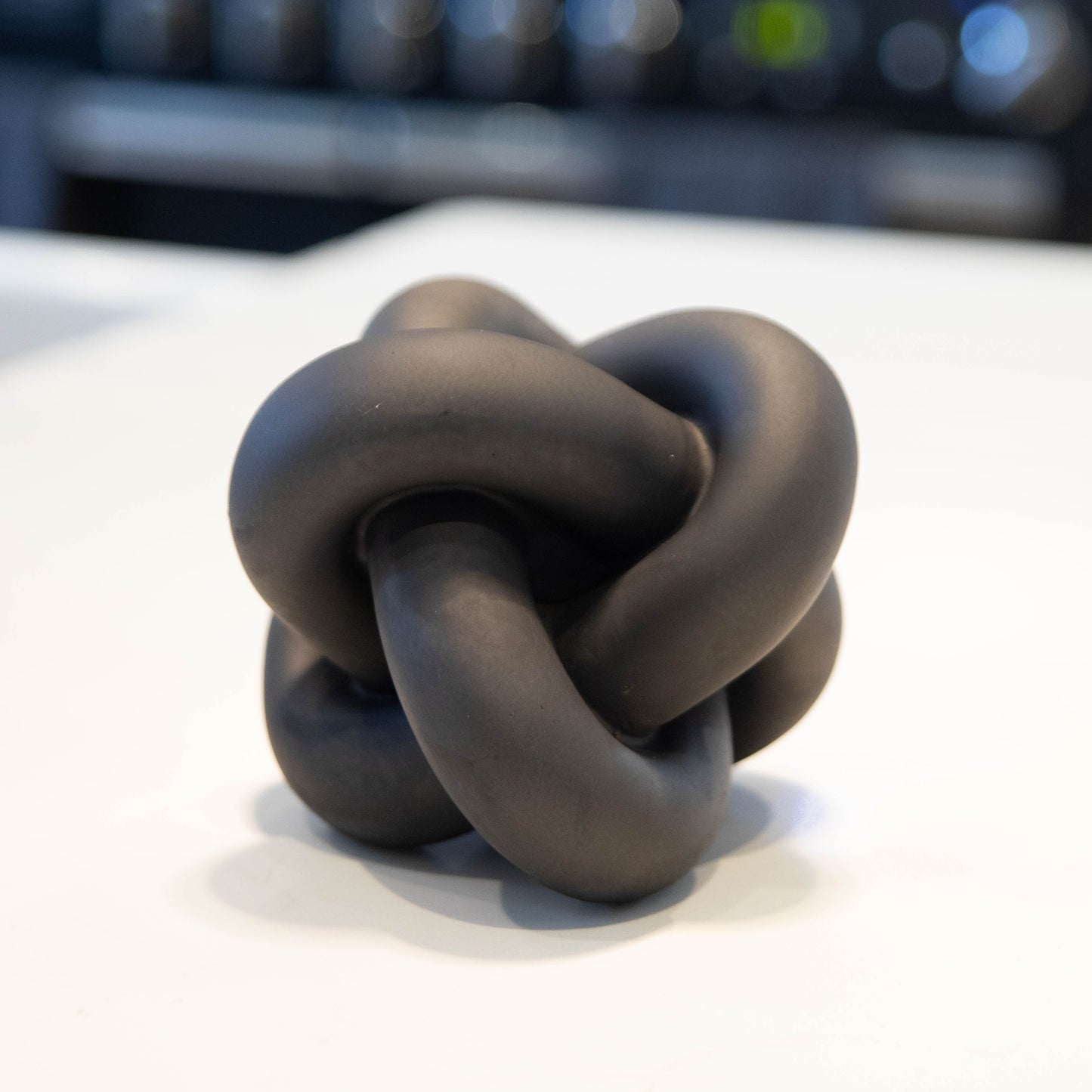 Black Resin Knot ornament