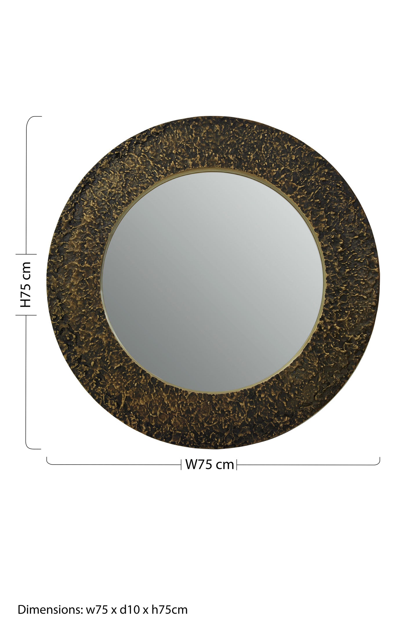 Aura Round Golden Mirror