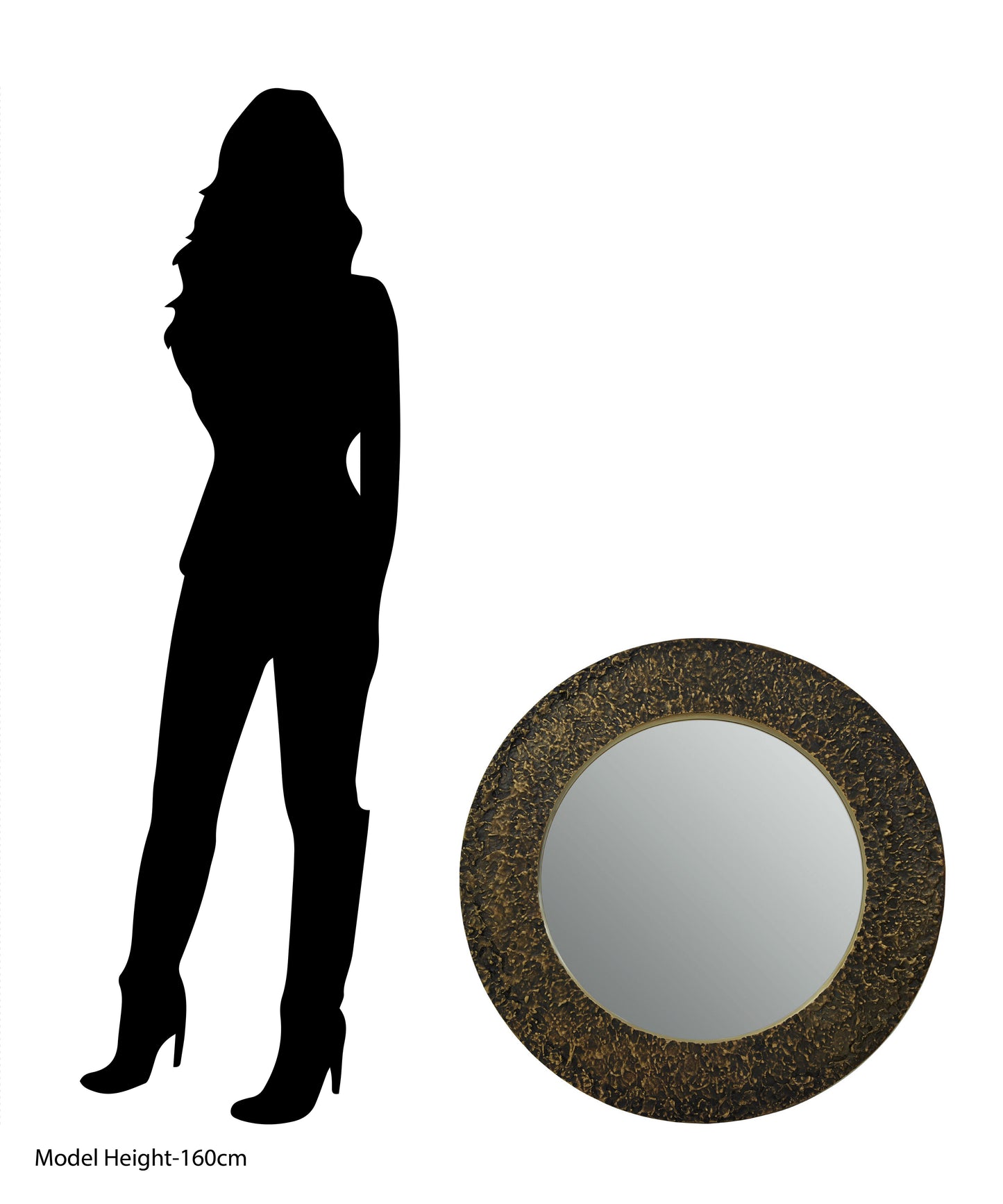 Aura Round Golden Mirror