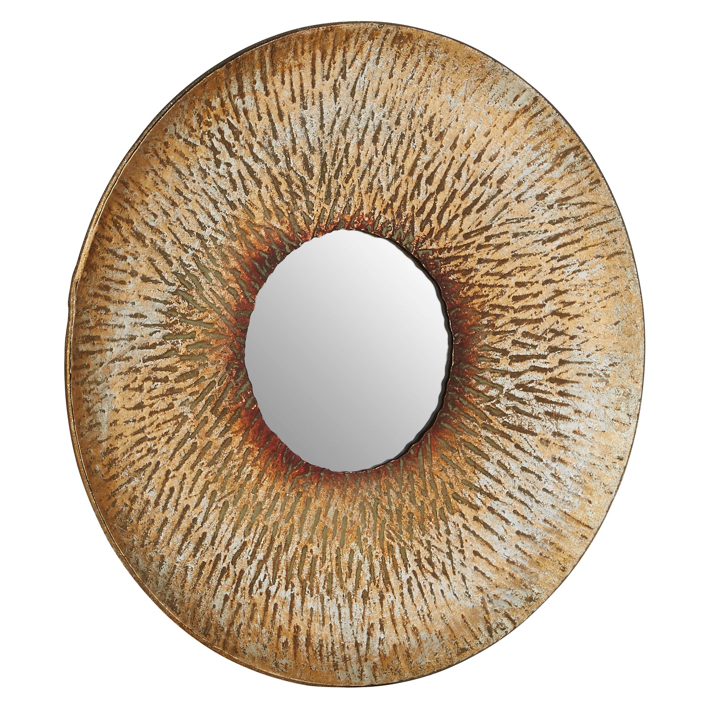 Embrace Round Golden Mirror Small