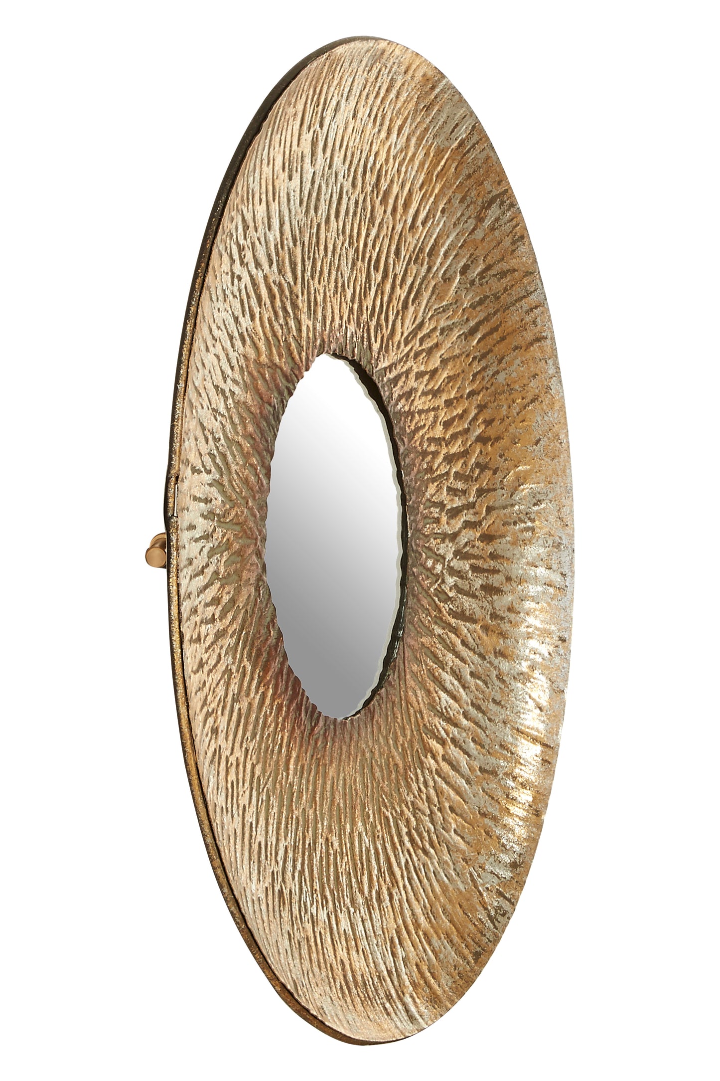 Embrace Round Golden Mirror Small