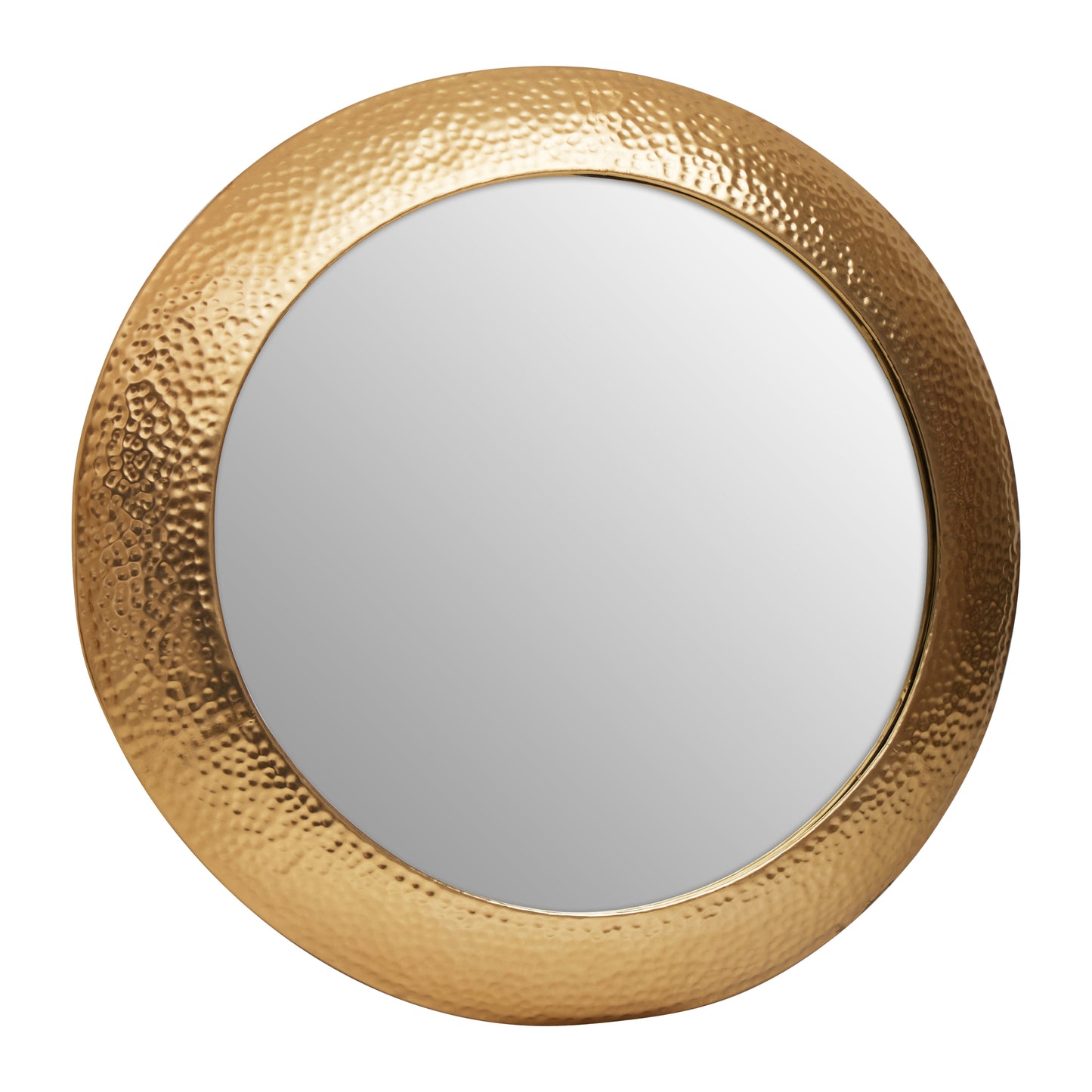 Molten Round Golden Mirror