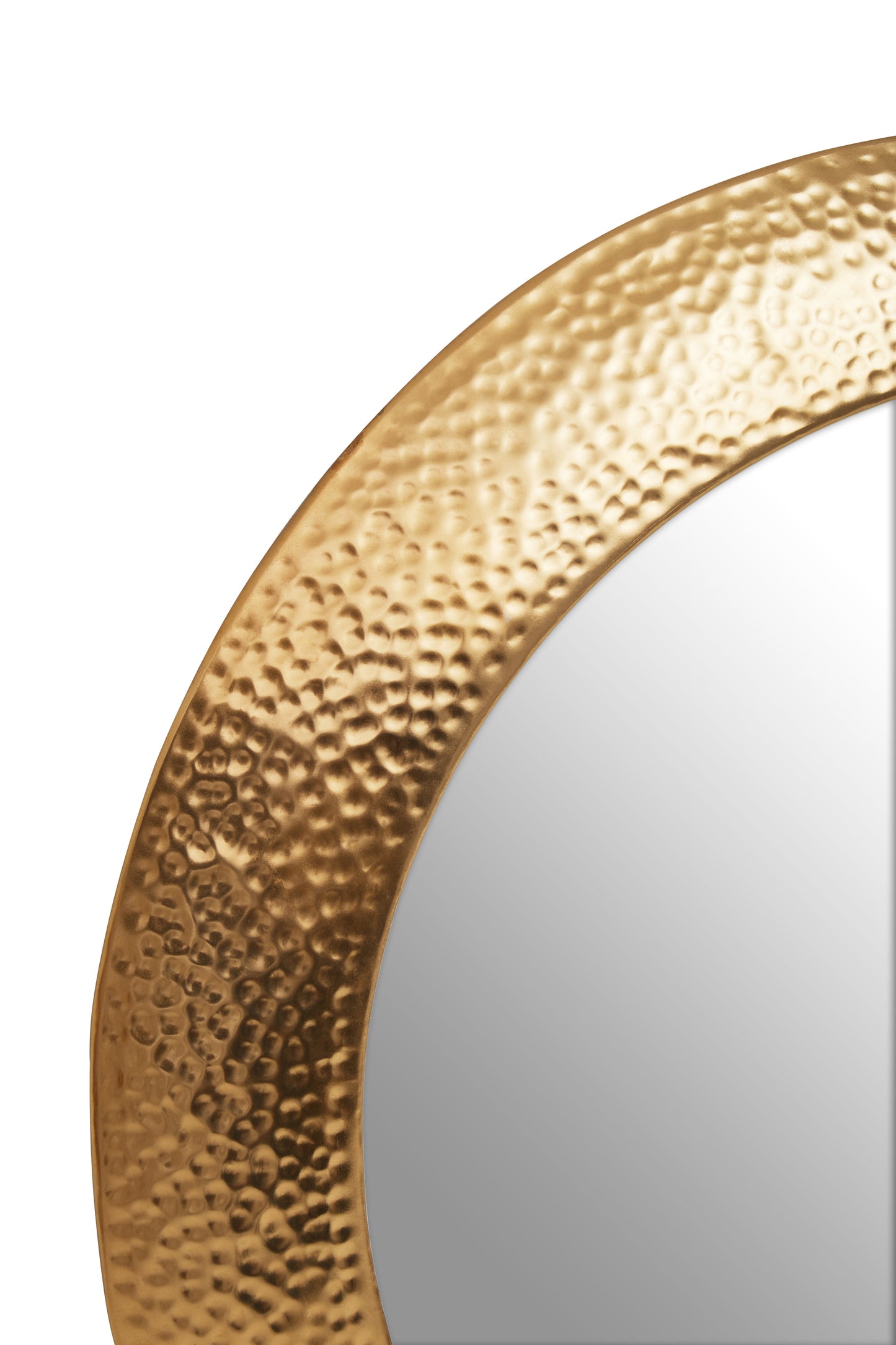 Molten Round Golden Mirror