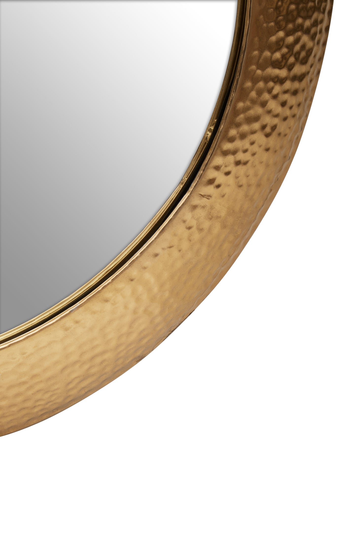 Molten Round Golden Mirror