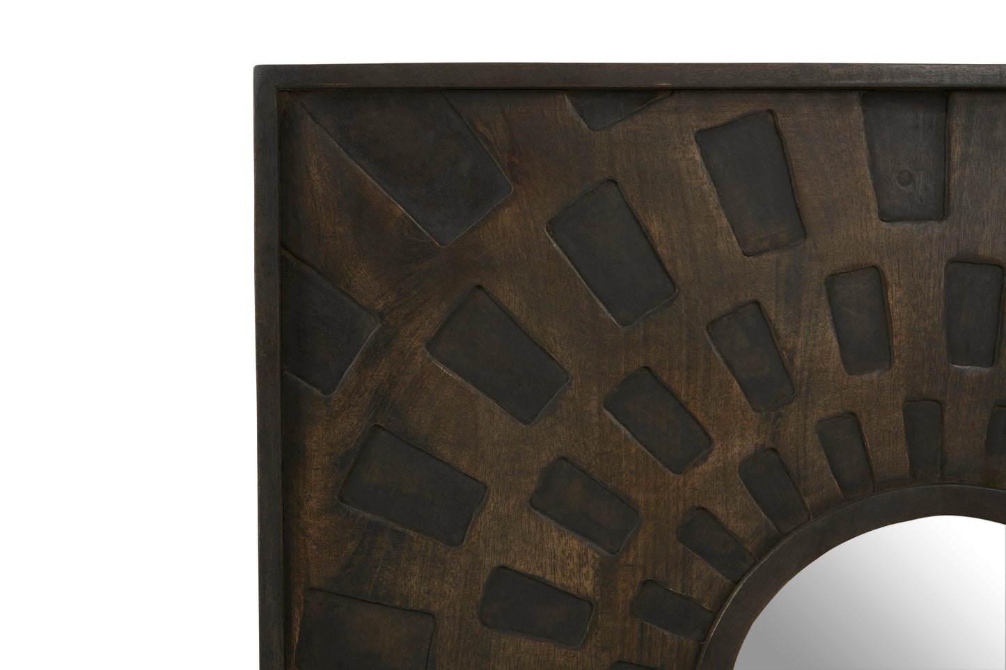 Earthen Square Brown Mirror
