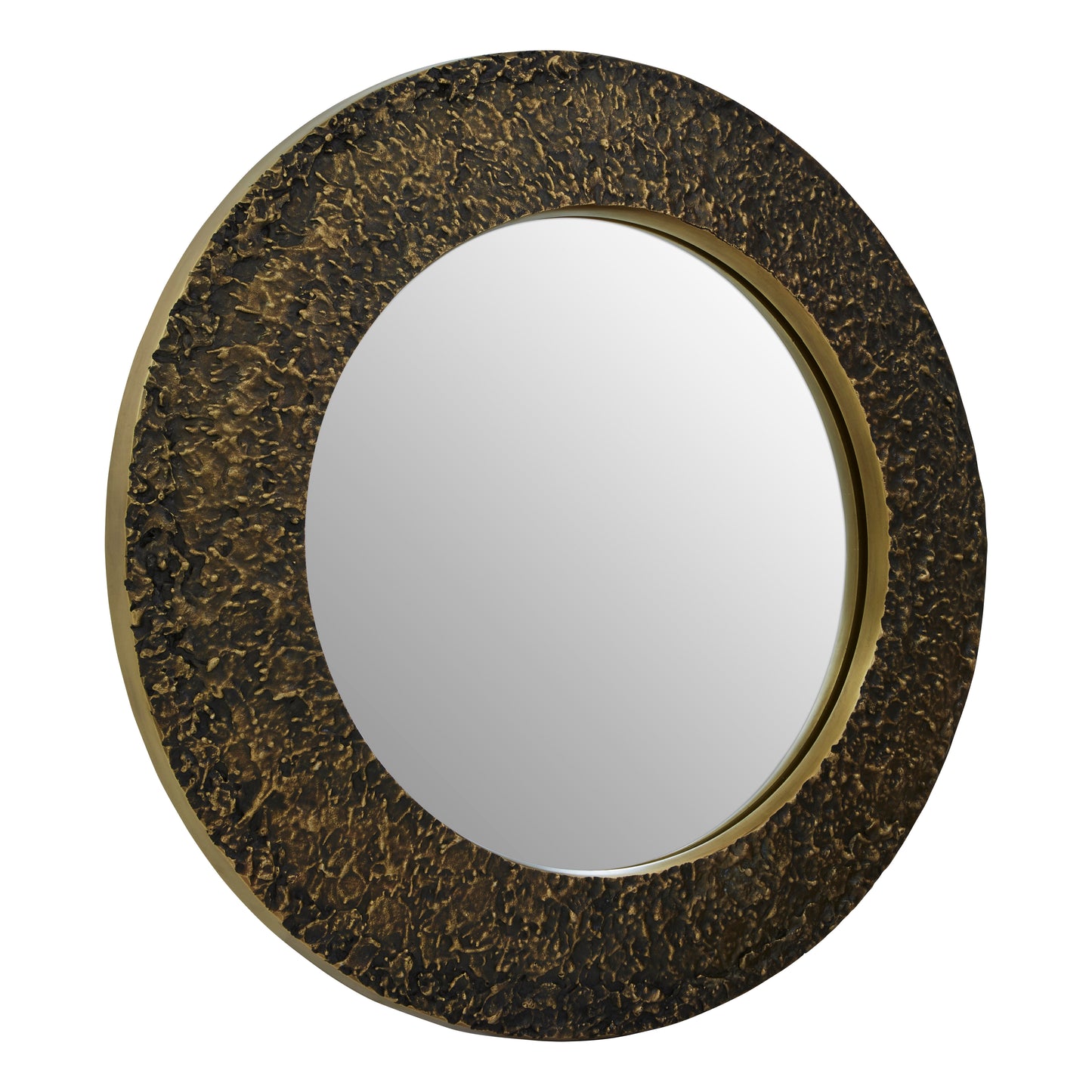 Aura Round Golden Mirror
