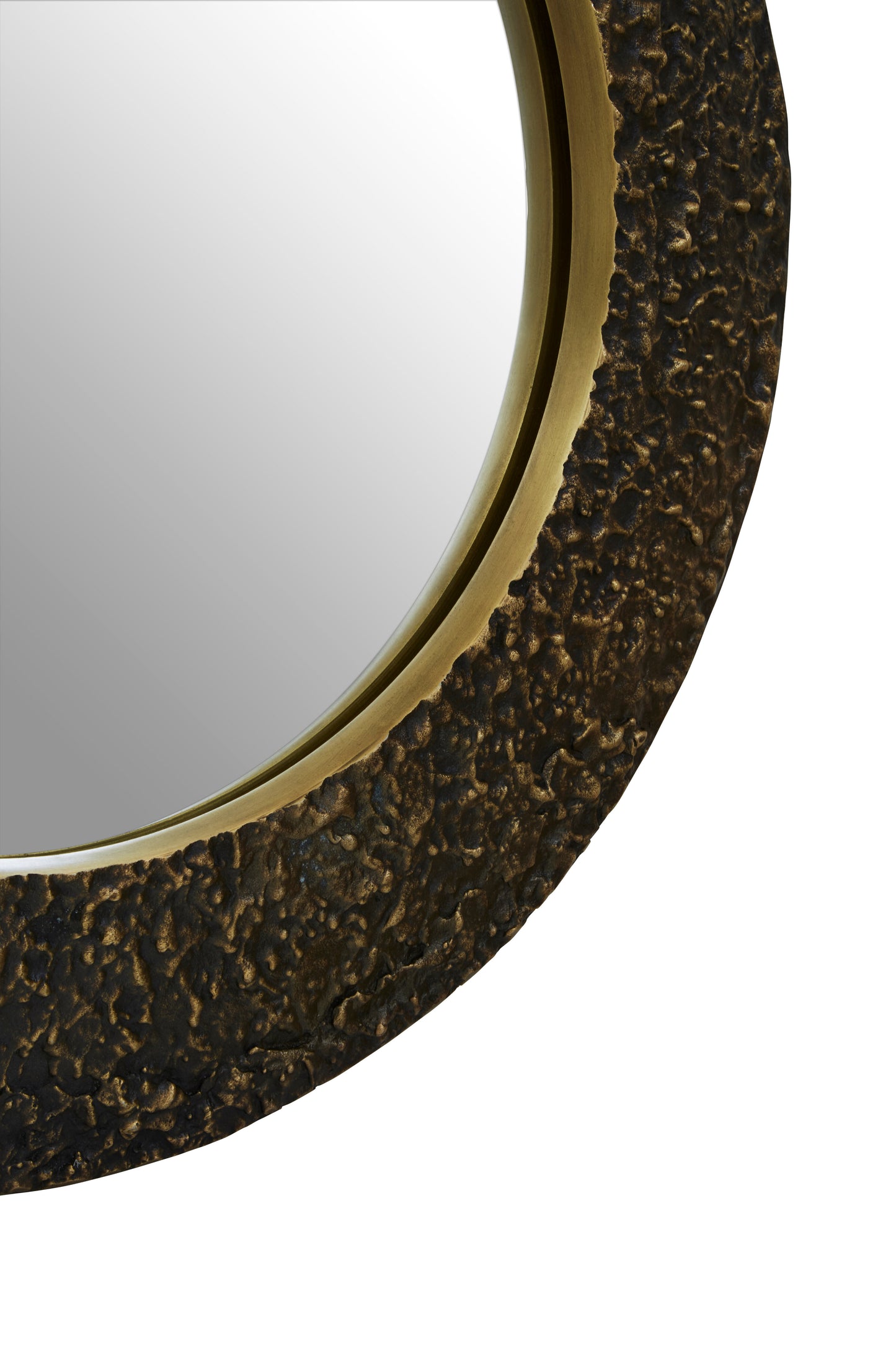 Aura Round Golden Mirror
