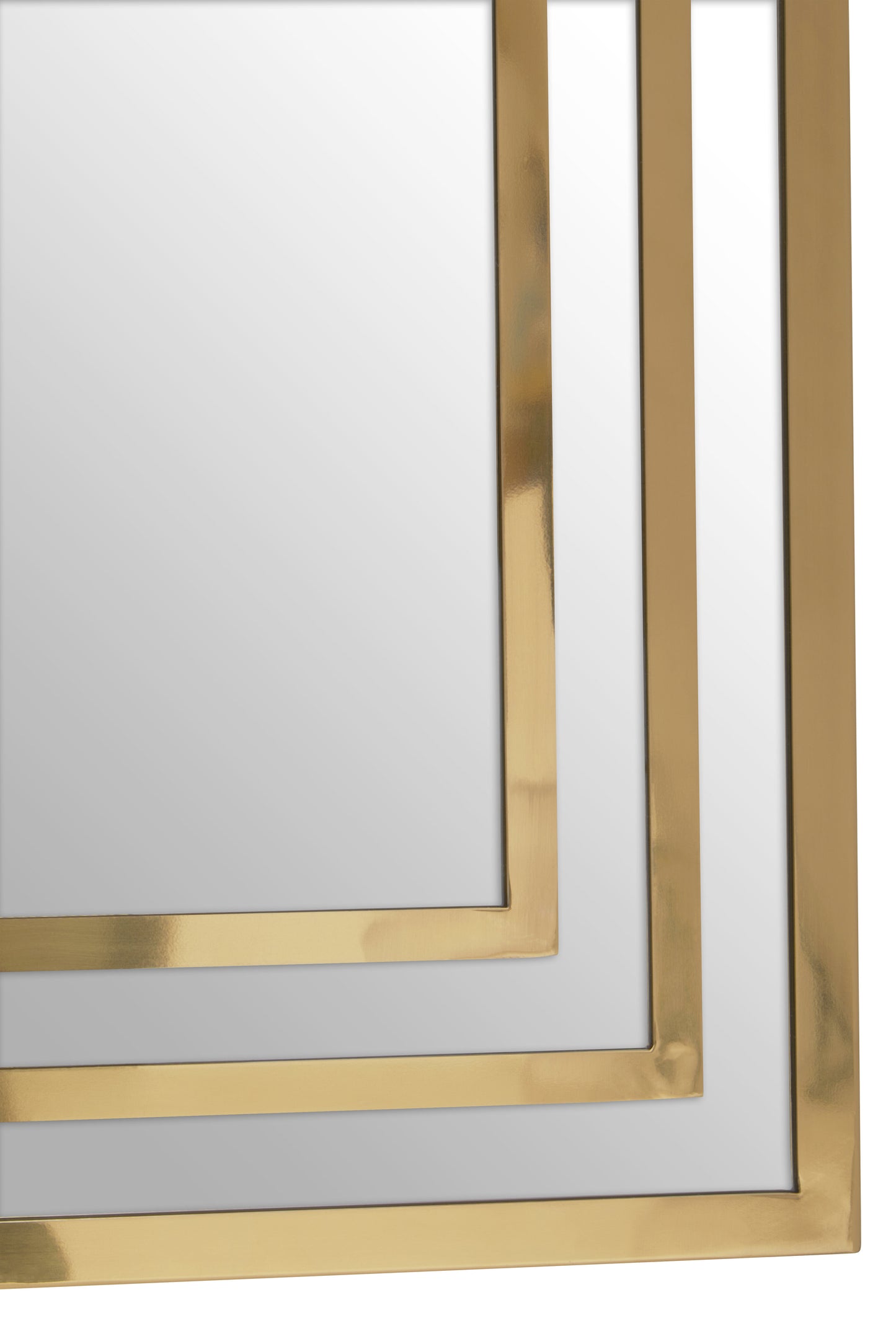 Luxe Rectangular Golden Mirror
