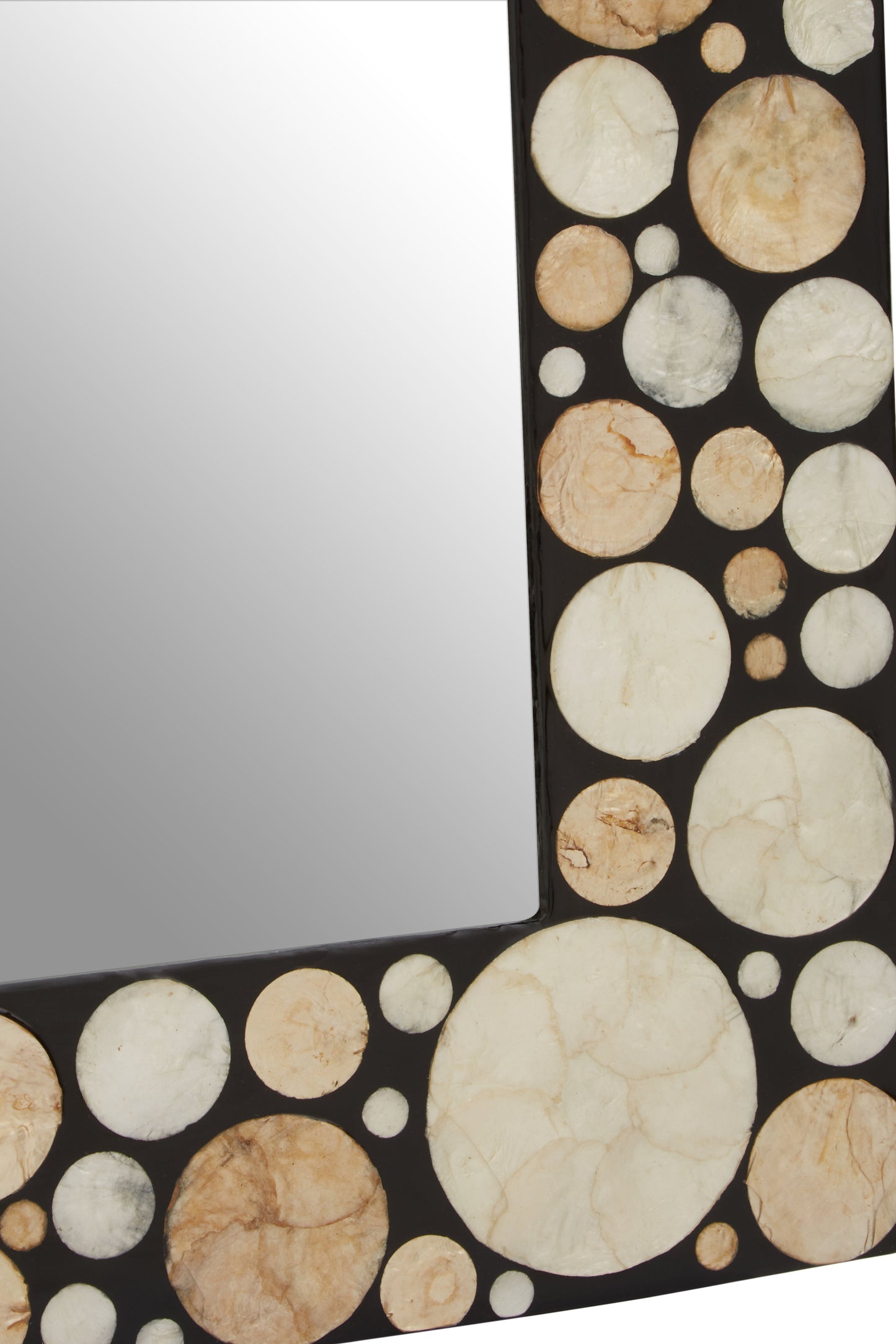 Allure Rectangular Black White and Golden Mirror