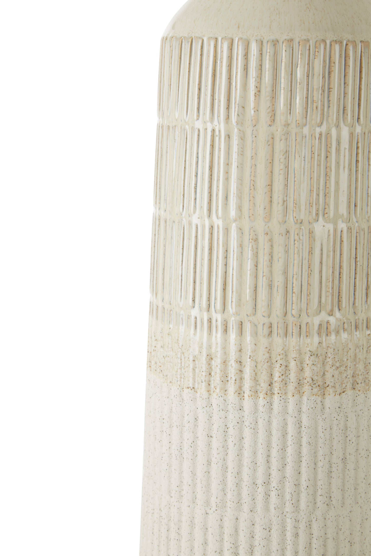 Stella White Embossed Stoneware Vase