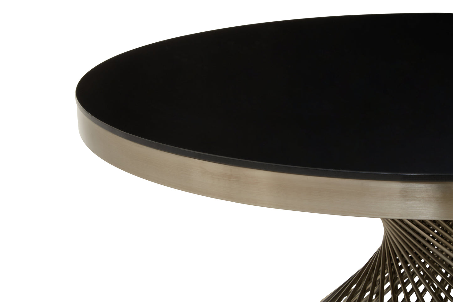 Sunflora Black & Silver Round Coffee Table