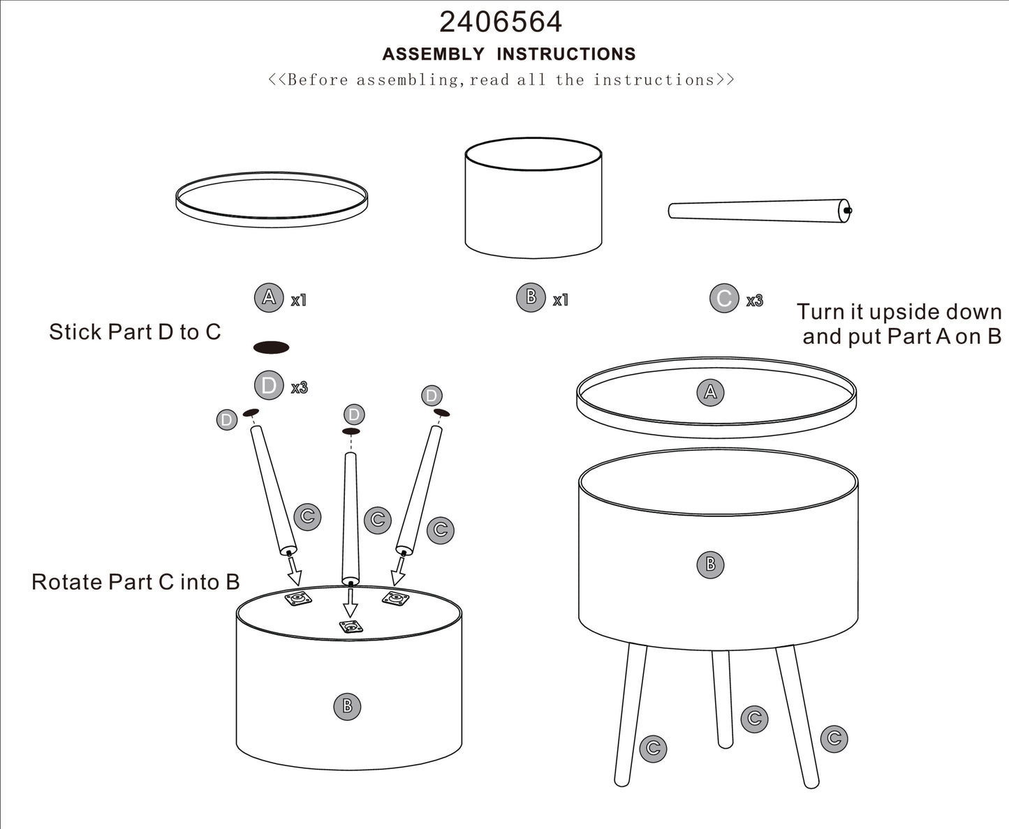 Tristan Wooden Round Side Table