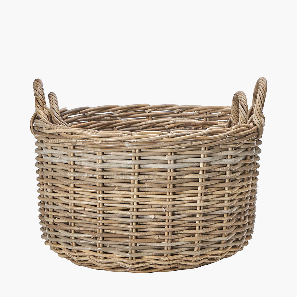 Set of 2 Grey Kubu Log Baskets