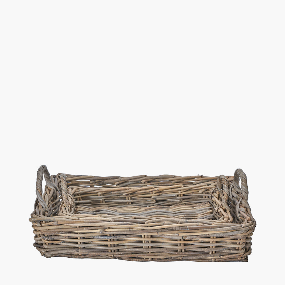 Set of 2 Grey Kubu Trays