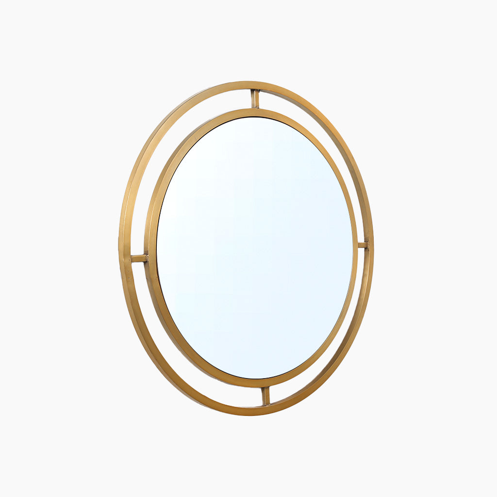 Gaze Round Golden Mirror