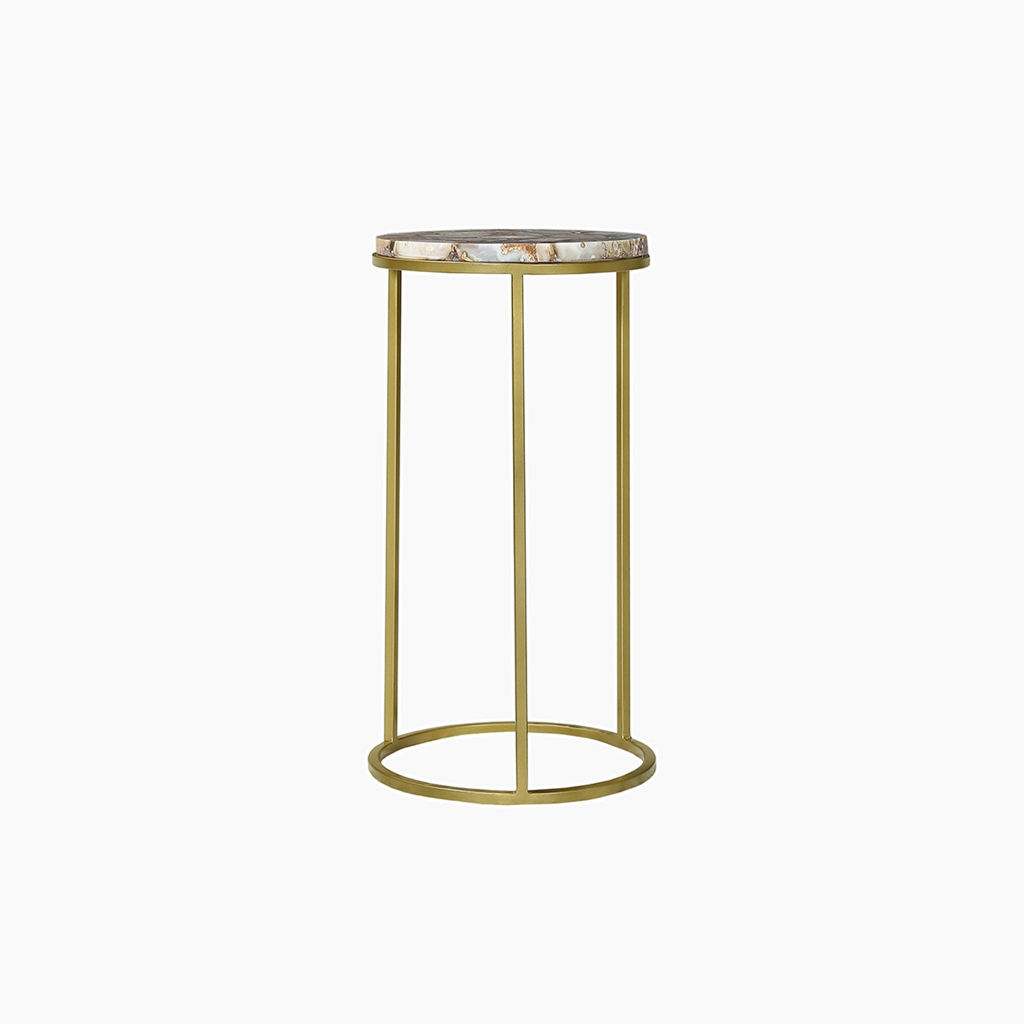 Perry Stone Top Contemporary Side Table