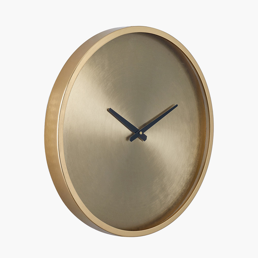 Brushed Antique Brass Round Wall Clock 50cm