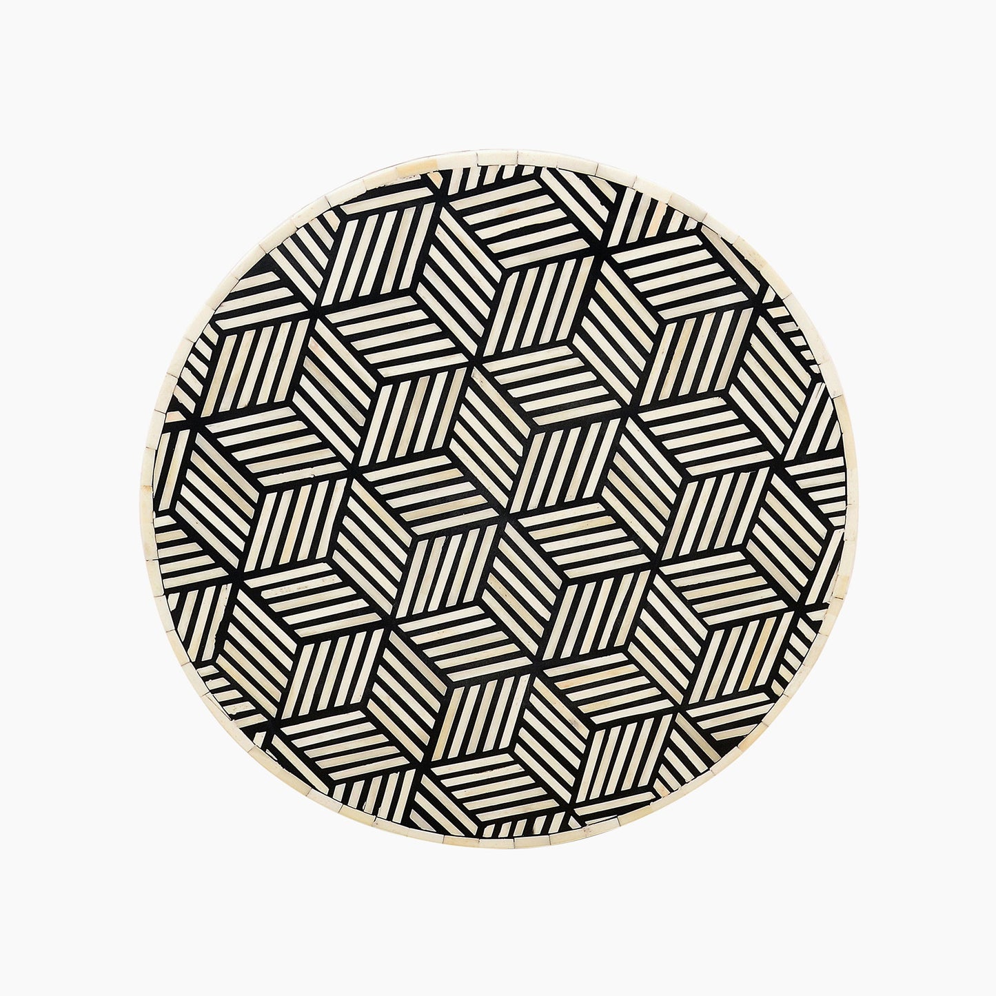 Opulence Bone Inlay Round Side Table