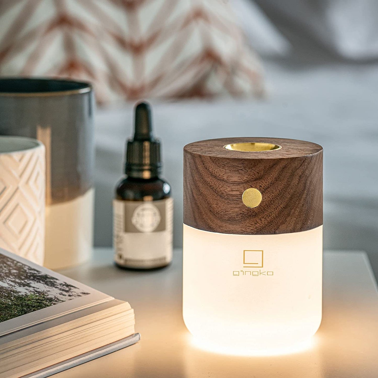 Ginko Designs Essential Oil Burning Diffuser with LED Lamp