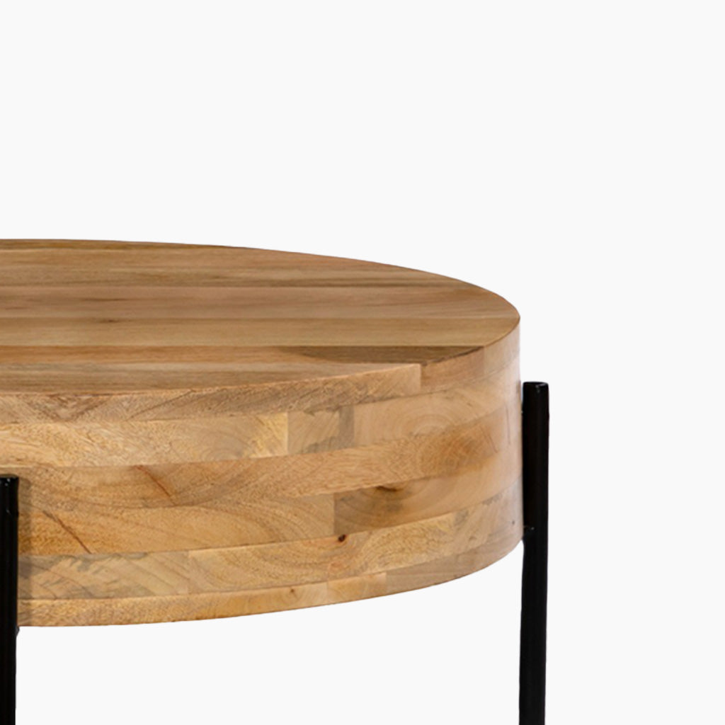 Adler Wooden Round Coffee Table