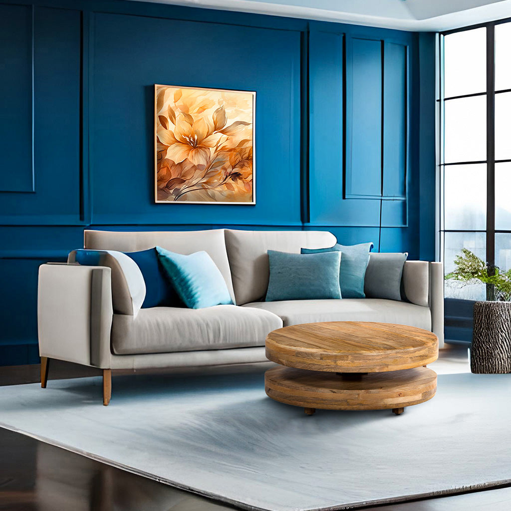 Strata Wooden Round Coffee Table