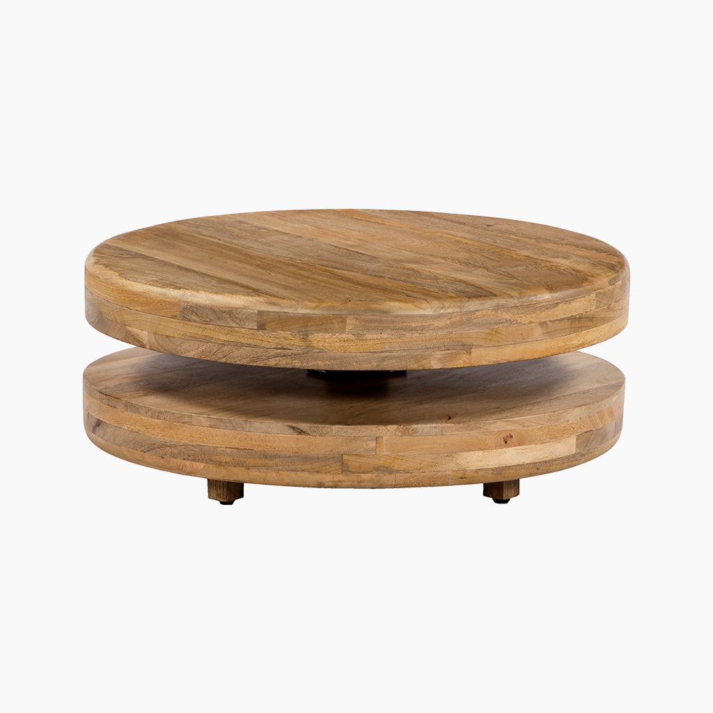 Strata Wooden Round Coffee Table