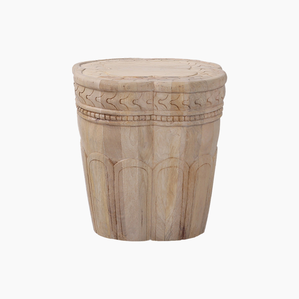 Baker Wooden Carved Side Table