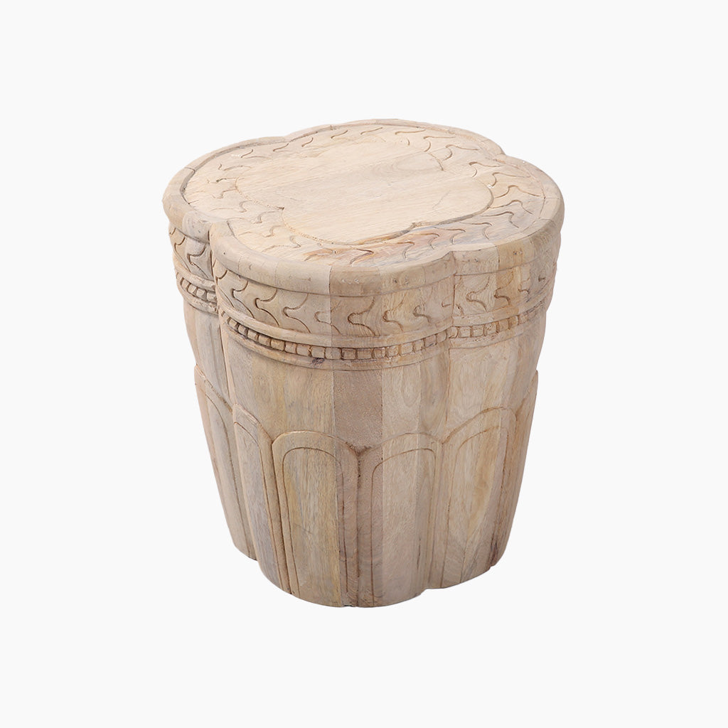 Baker Wooden Carved Side Table