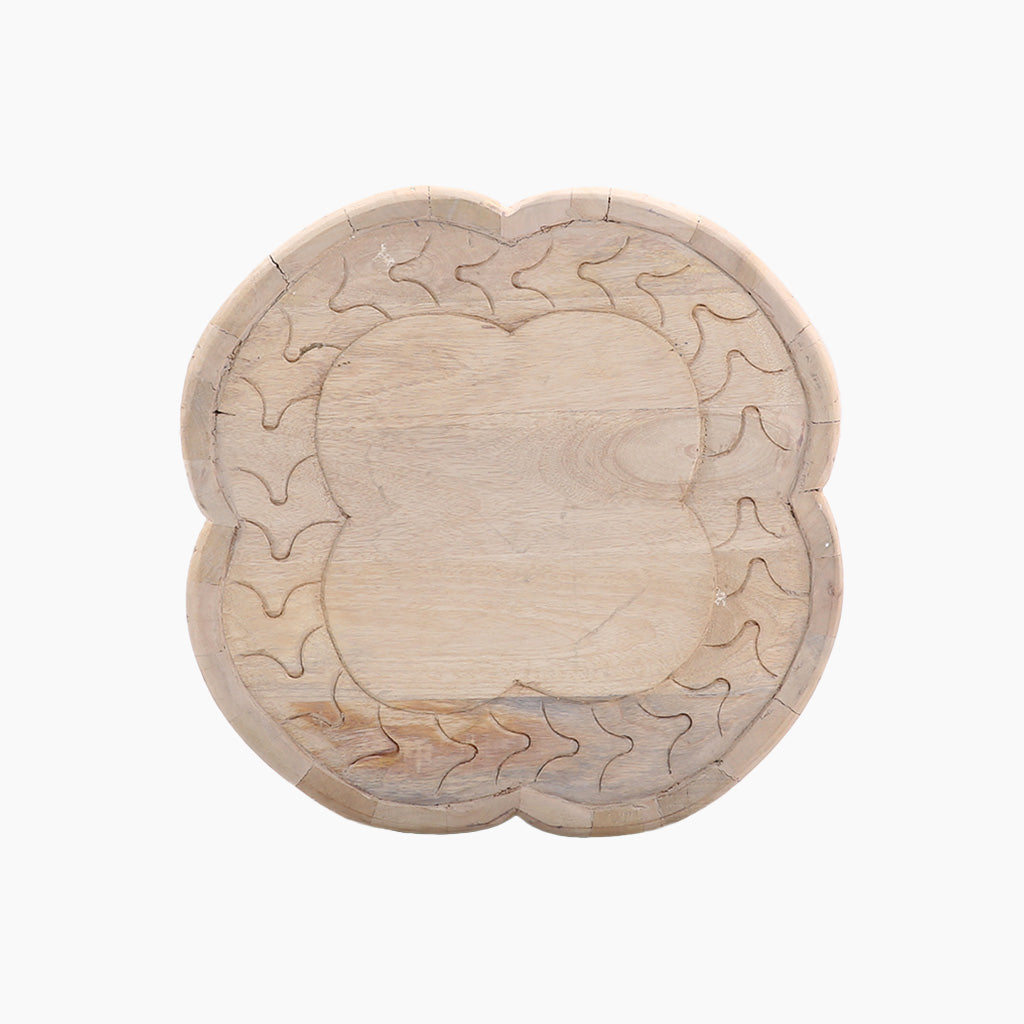 Baker Wooden Carved Side Table