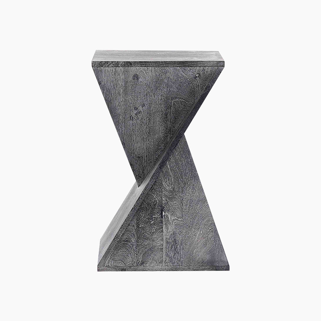 Streling Z-Shaped Wooden Side Table