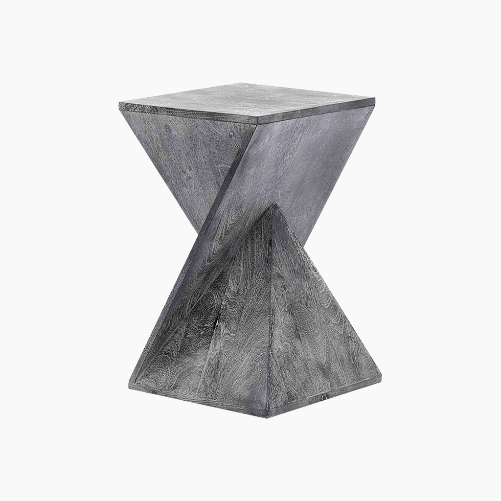 Streling Z-Shaped Wooden Side Table