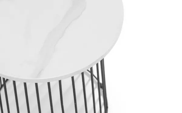 Mitchell Round Marble Finish Side Table