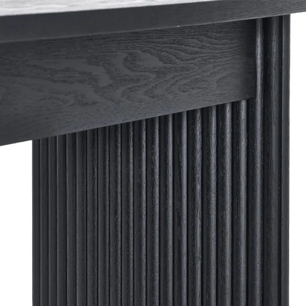 Arvon Black Fluted Compact Coffee Table