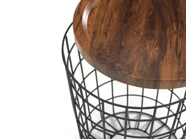 Ruiz Round Storage Side Table