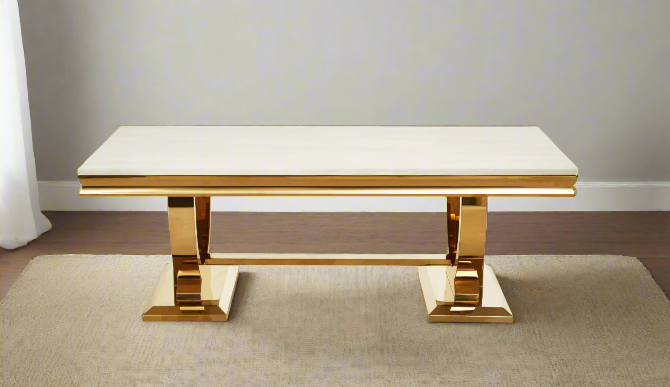 Miso Ivory White Rectangle Coffee Table