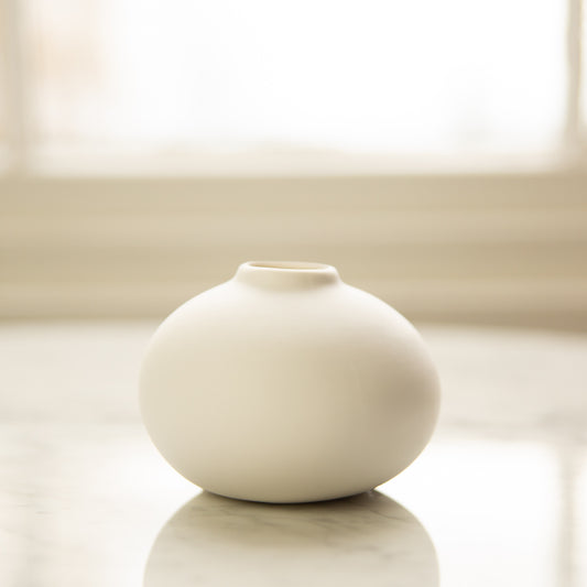 White Ceramic Bud Vase 7cm