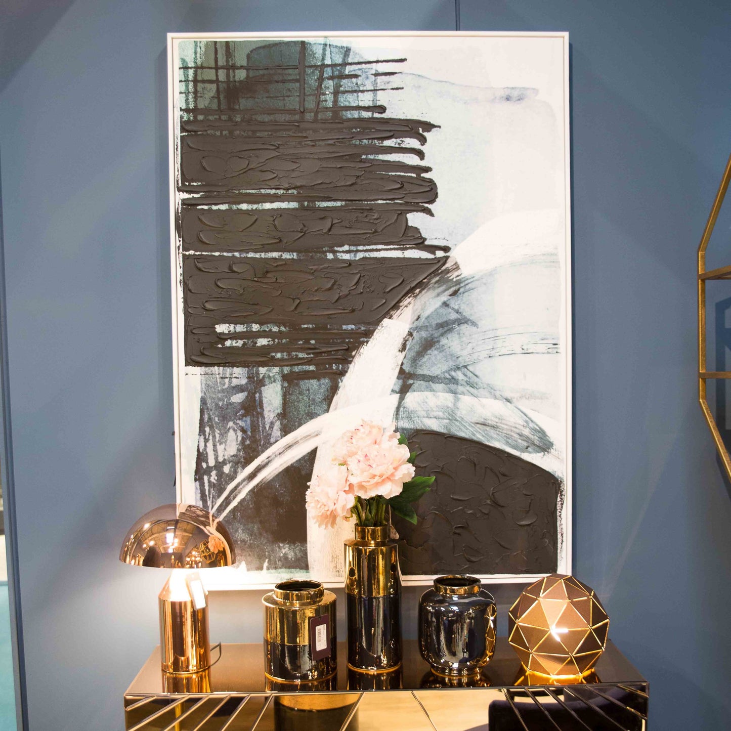 navy & black wall art