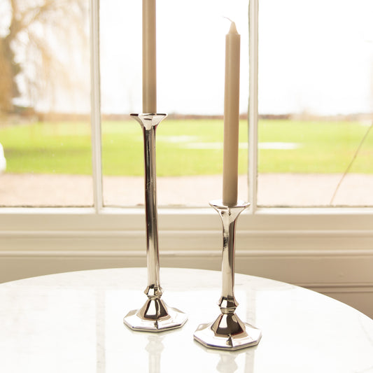 Silver Candle Stick Holder 34cm