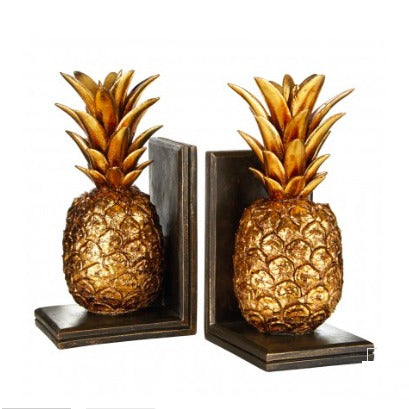 Gold Pineapple Bookends