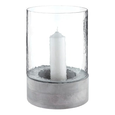 Large Grey Hurricane Candle Holder