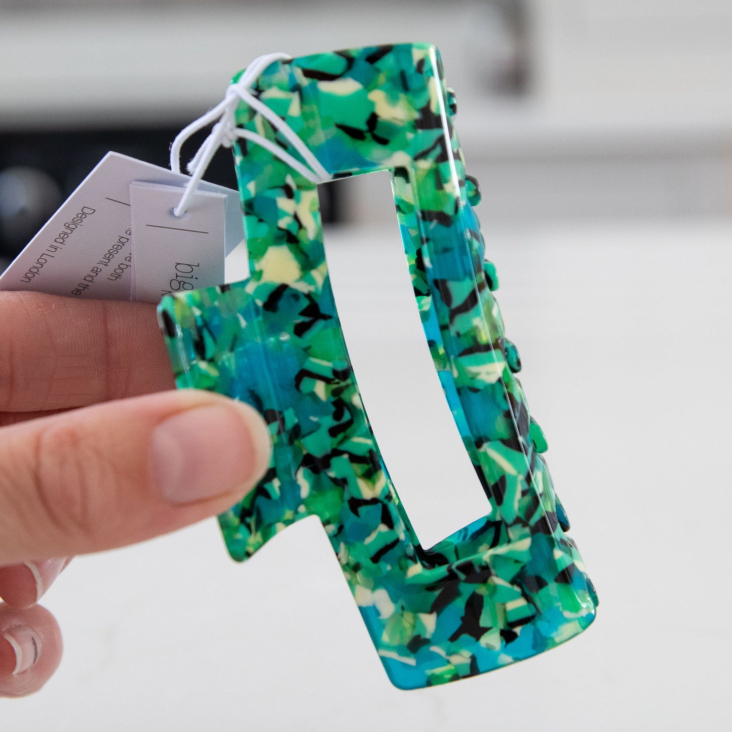 Green Multicolour Hair Clip