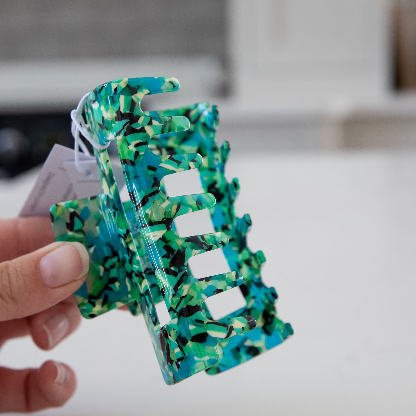 Green Multicolour Hair Clip