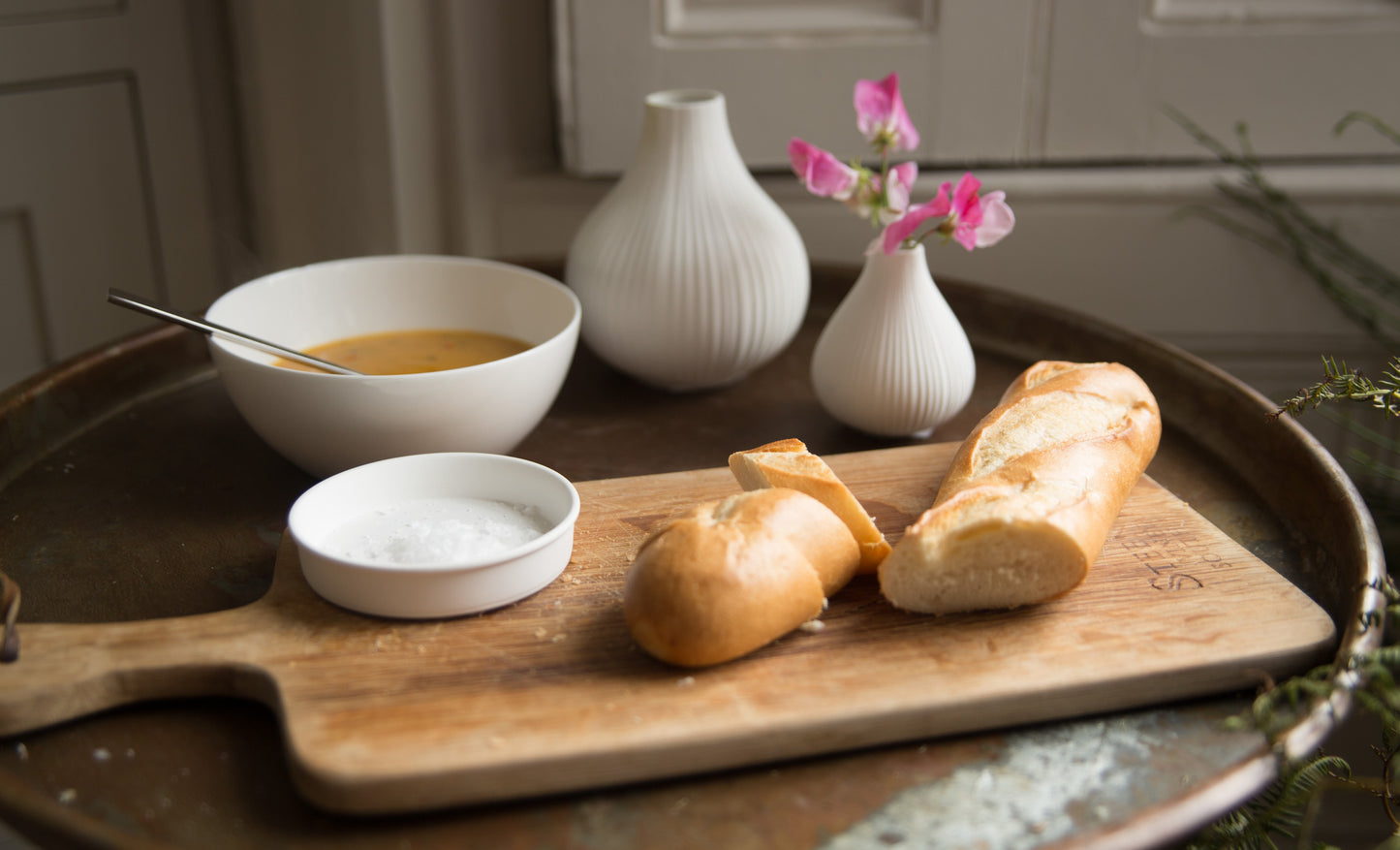 Ceramic White Candle Plate 10cm