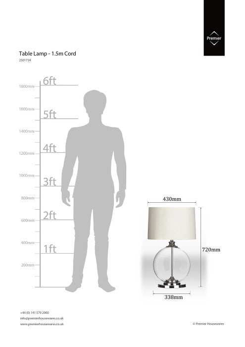 Glass Ball Table Lamp