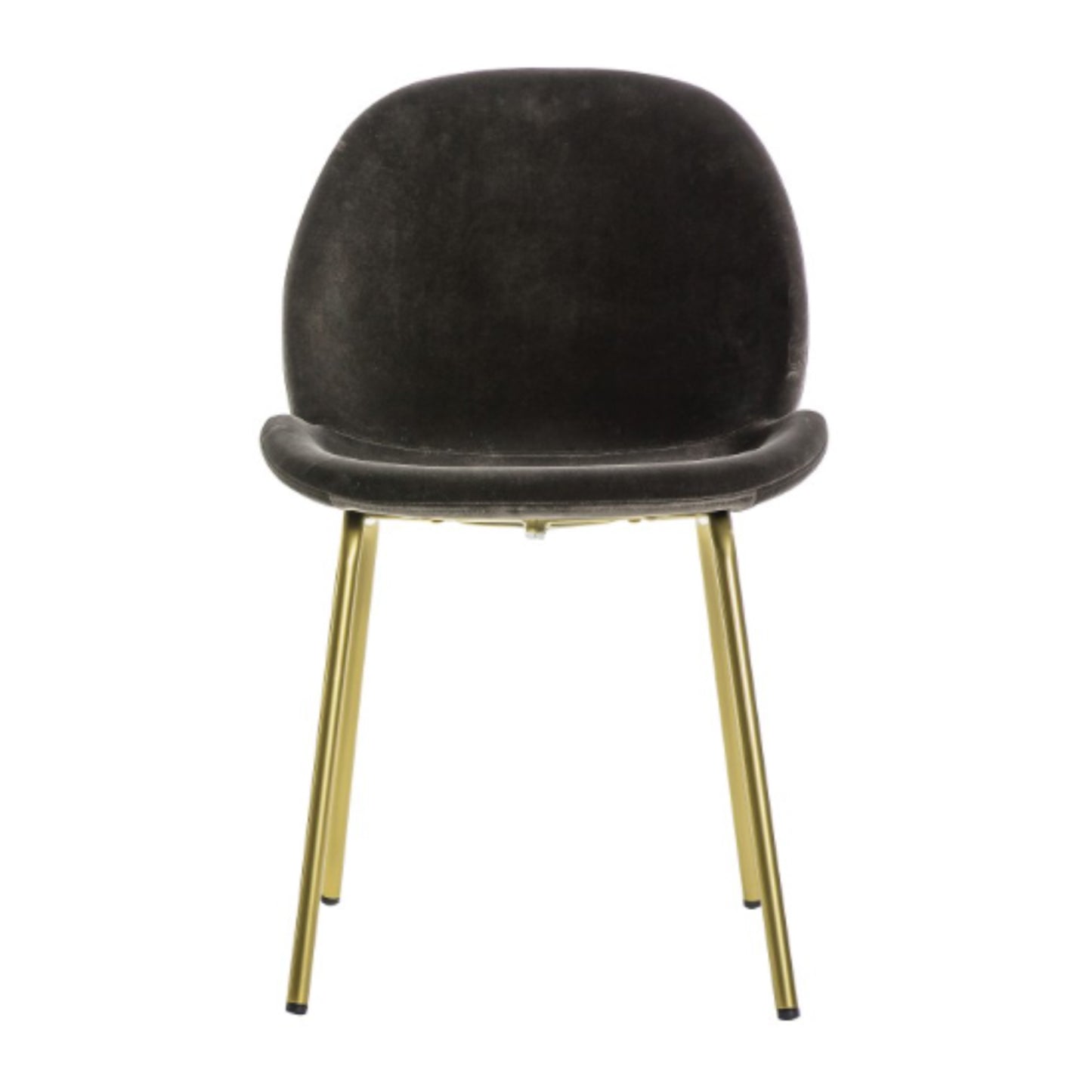 2 Chocolate Velvet Dining Chairs