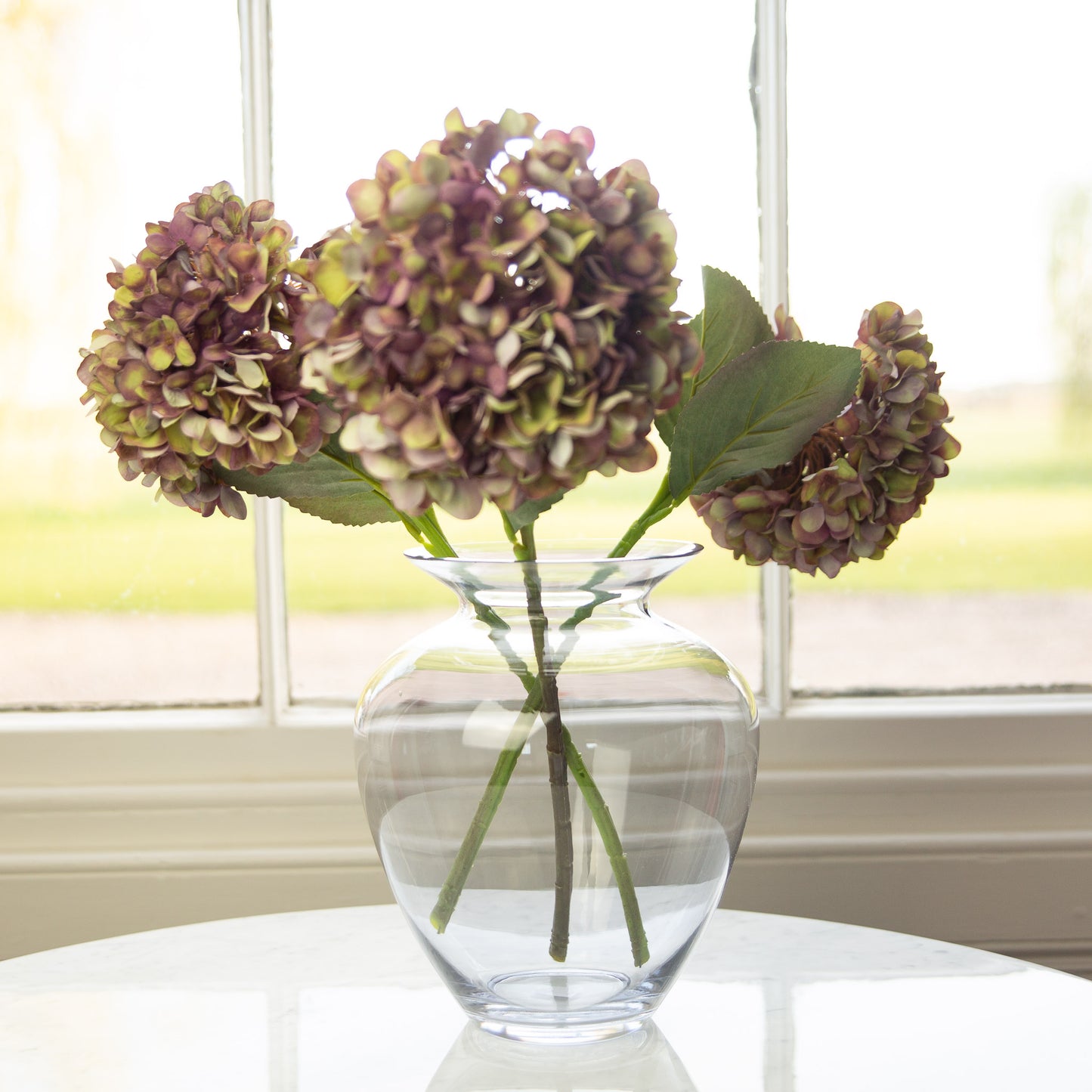Shaped Smoke Glass Vase 29cm