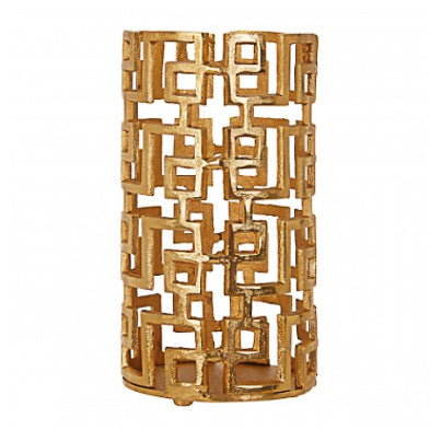 Gold Hurrican Candle Holder 29cm